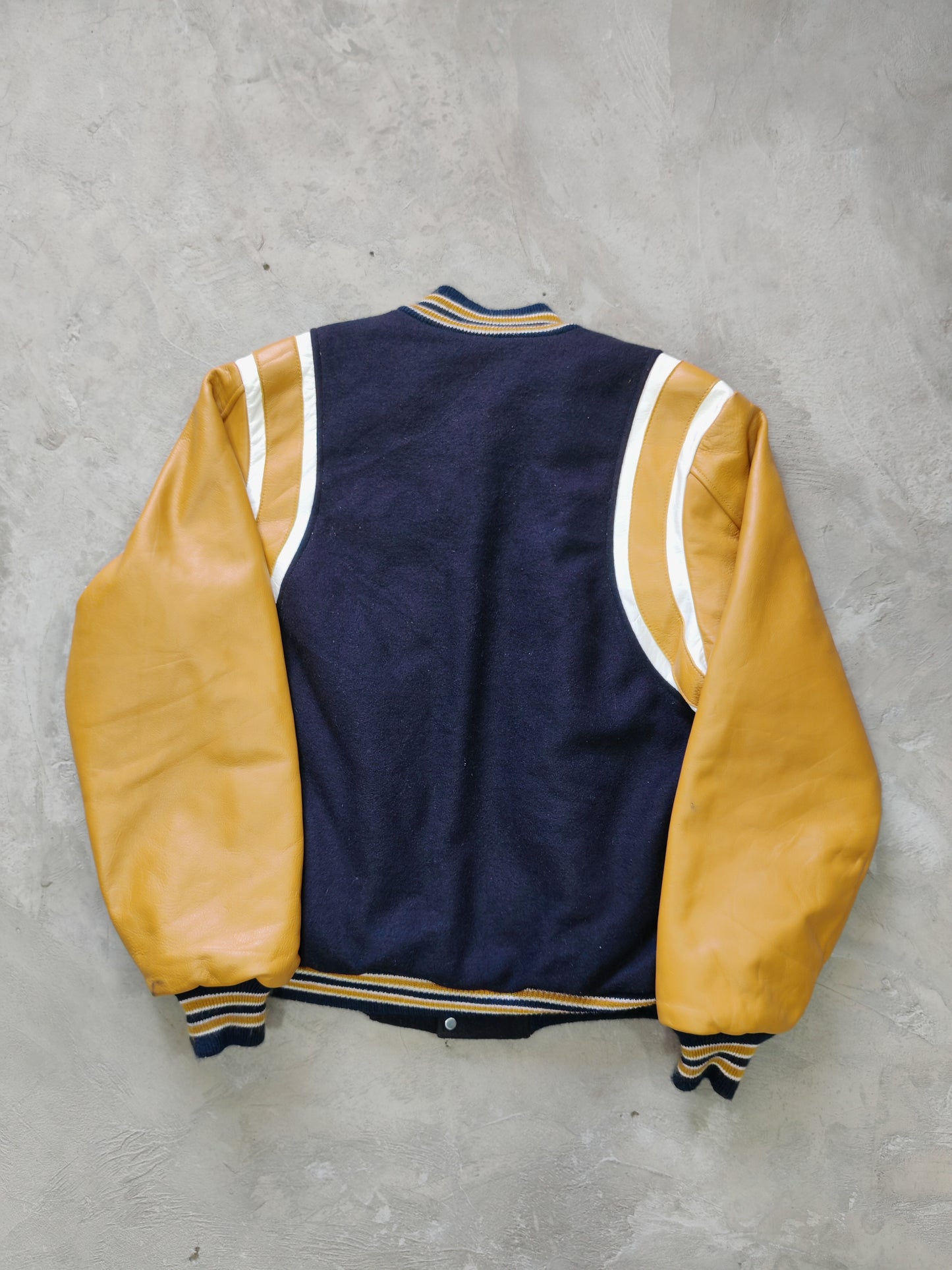 Varsity Jacket Hopewell Vikings — Azul Marino/Camel XL