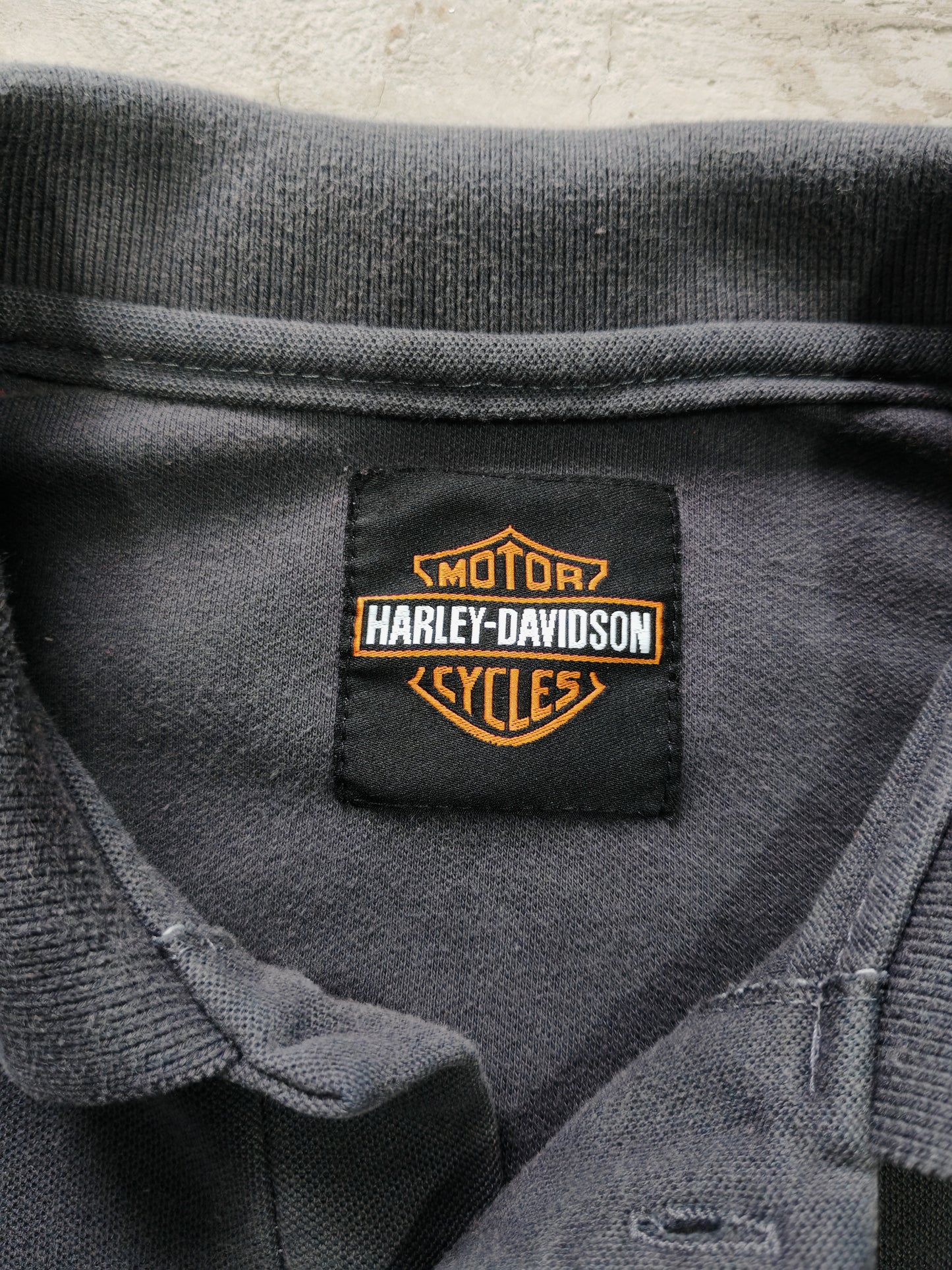 Harley-Davidson Polo Bordado Negro Talla L