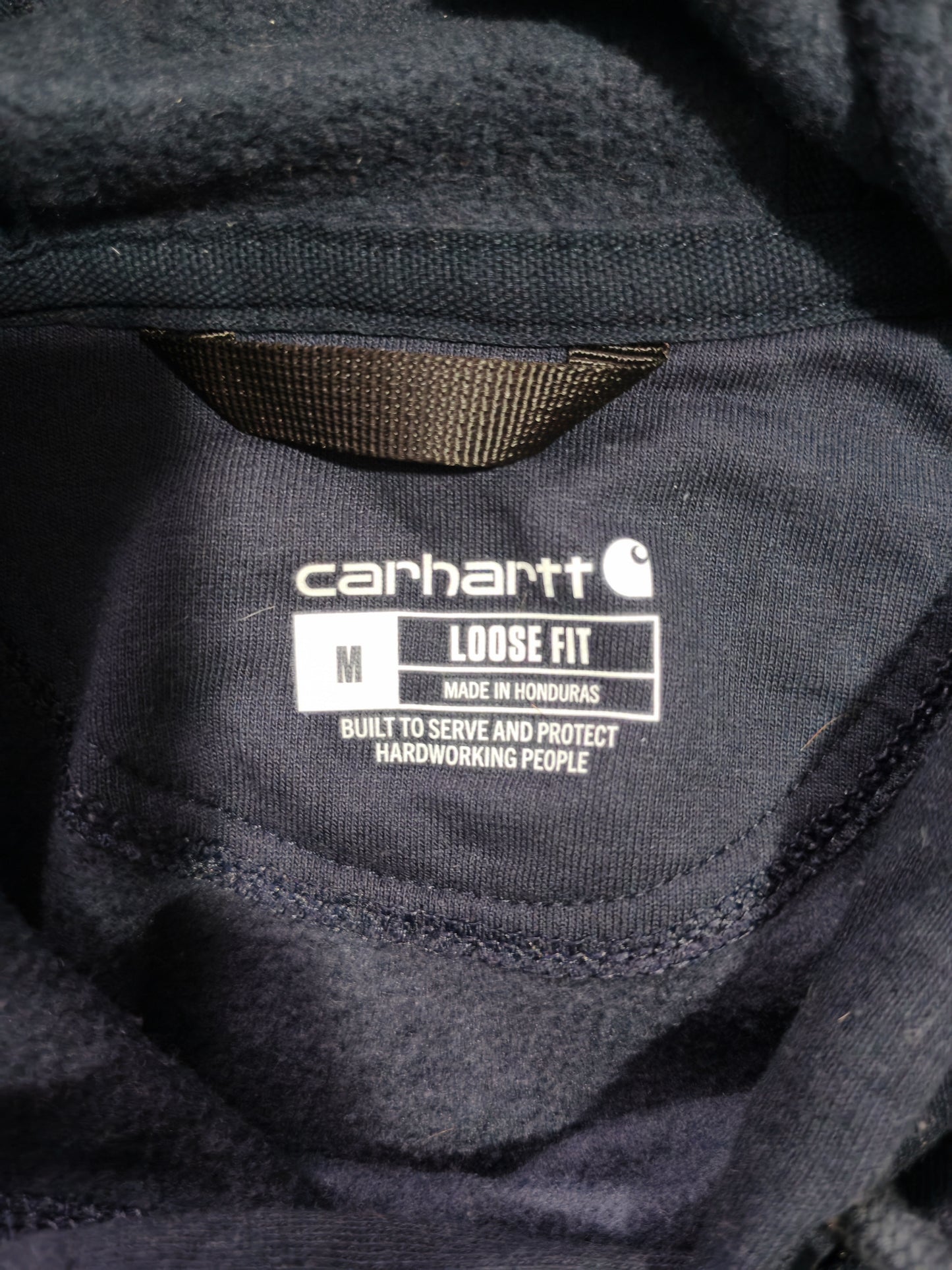 Carhartt Hoodie Azul Navy Loose Fit — Talla M