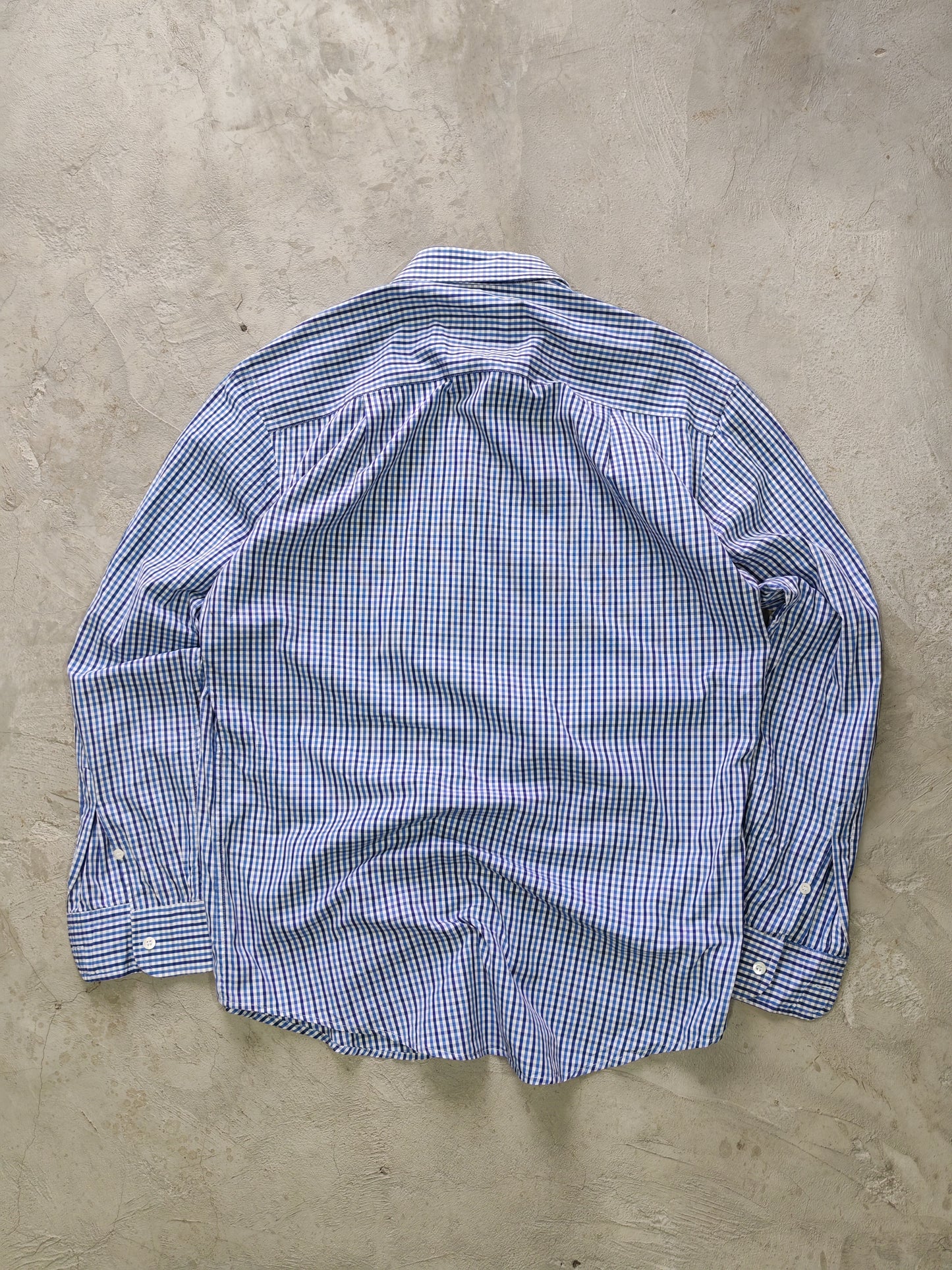 Gucci Checkered Shirt Blue – L