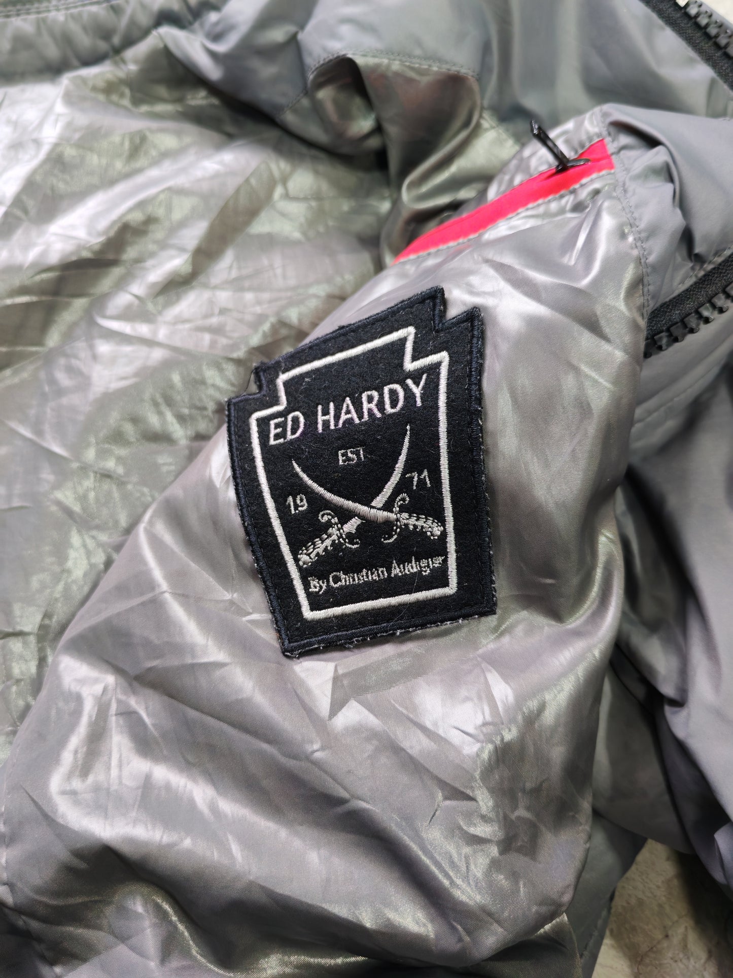 Ed Hardy Death or Glory Jacket Grey – M