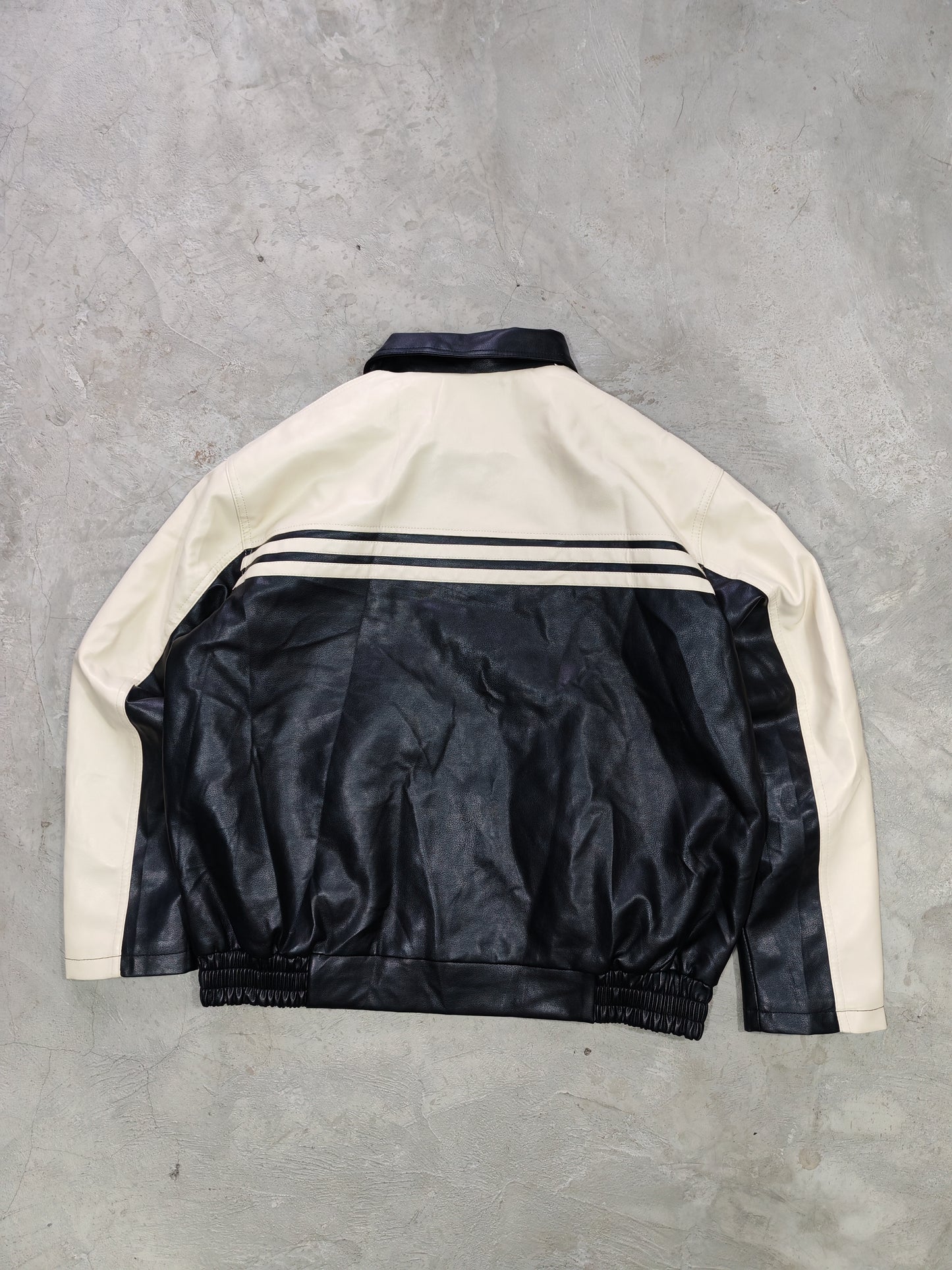 Charlotte Russe Moto Jacket Black/Cream – L