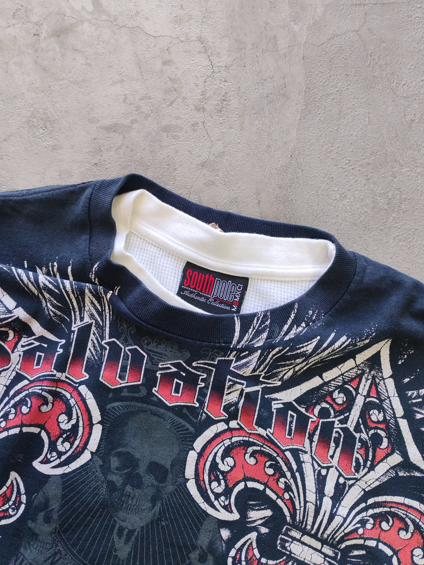 Southpole Salvation Double-Layer Long Sleeve Tee Navy/White – L