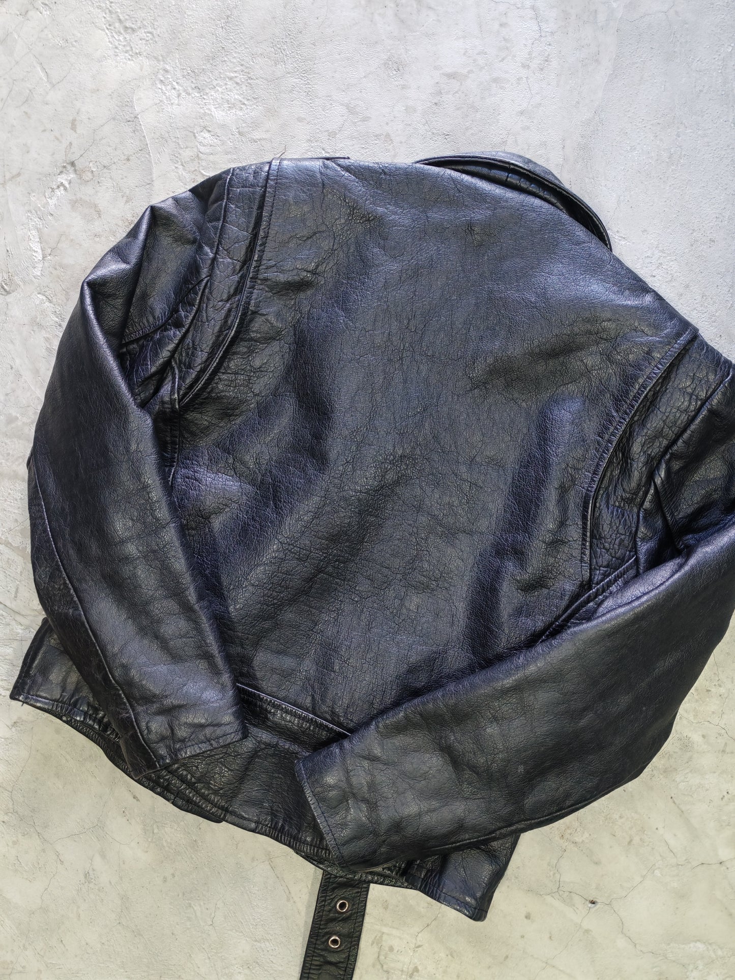 Wilsons Leather Moto Biker Jacket Black – S/M