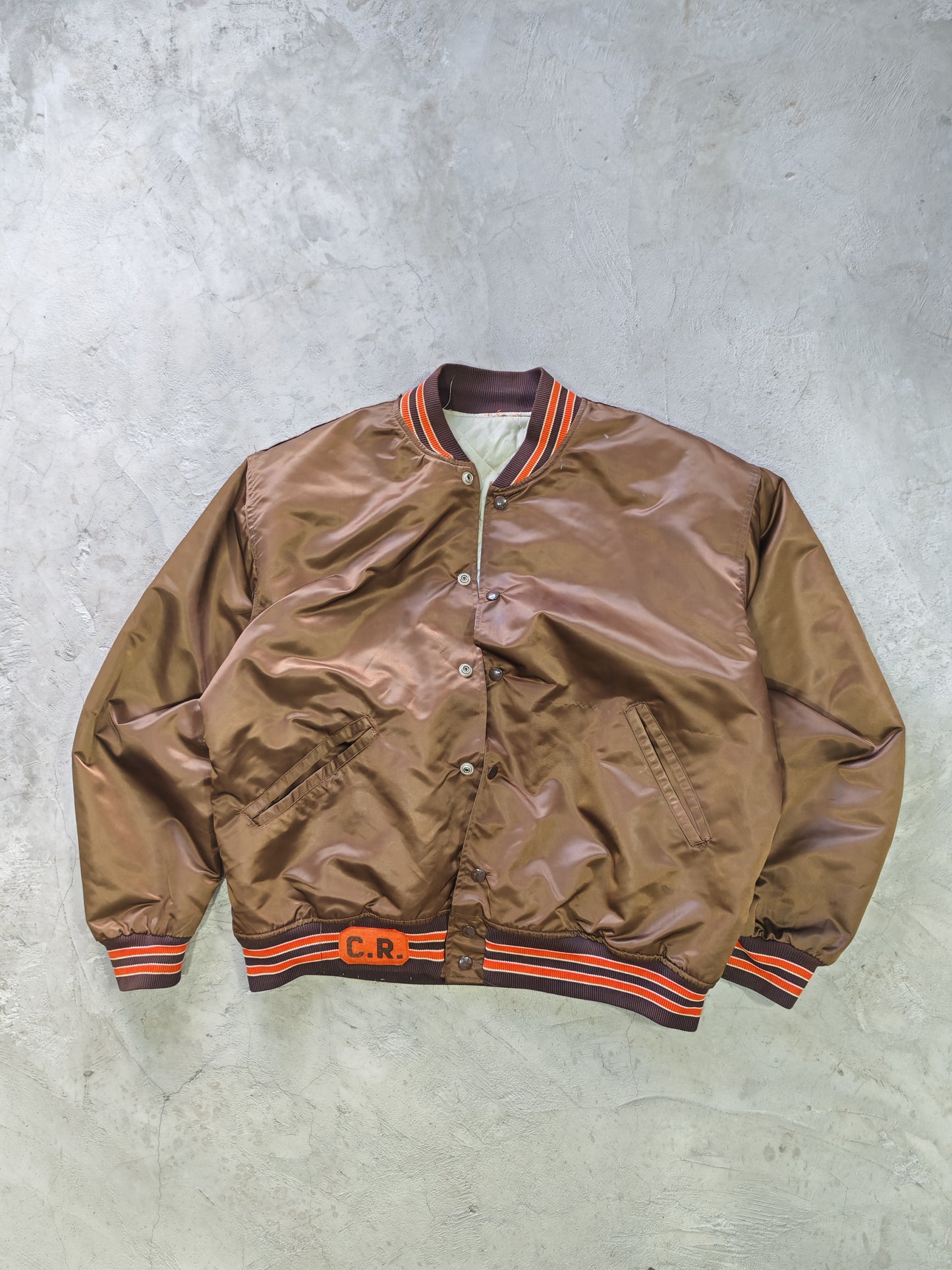 Cleveland Browns NFL Satin Bomber Jacket – L