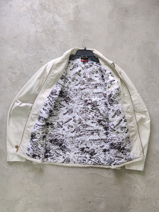 Quiksilver Graffiti Print Lined Work Jacket Cream – M/L