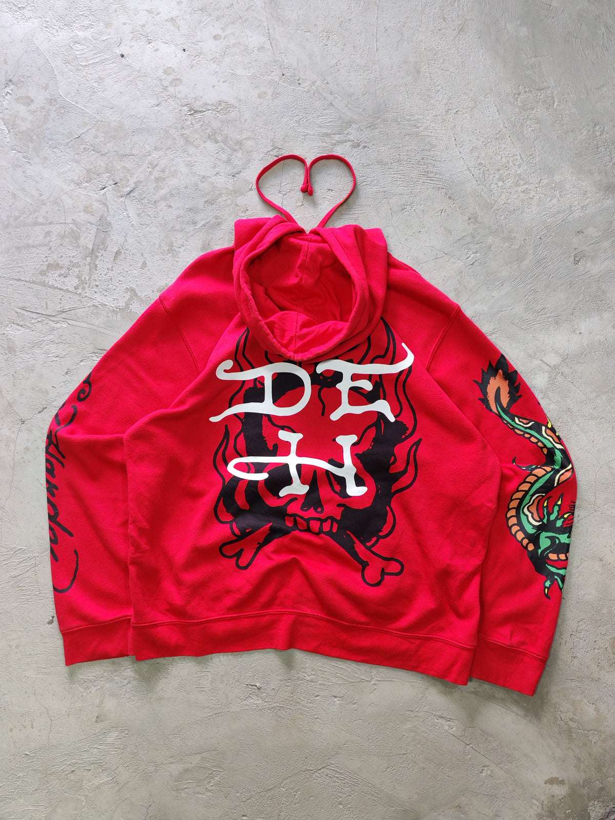 Hoodie Ed Hardy Rojo — Talla XL