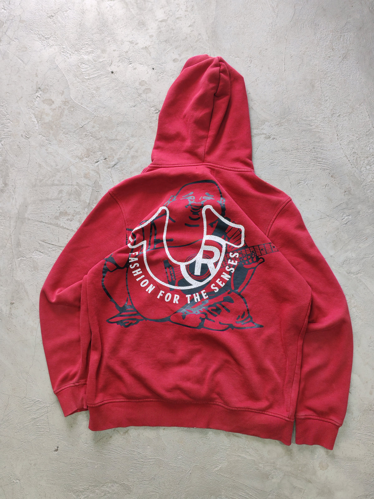 Zip Hoodie True Religion Rojo — Talla L