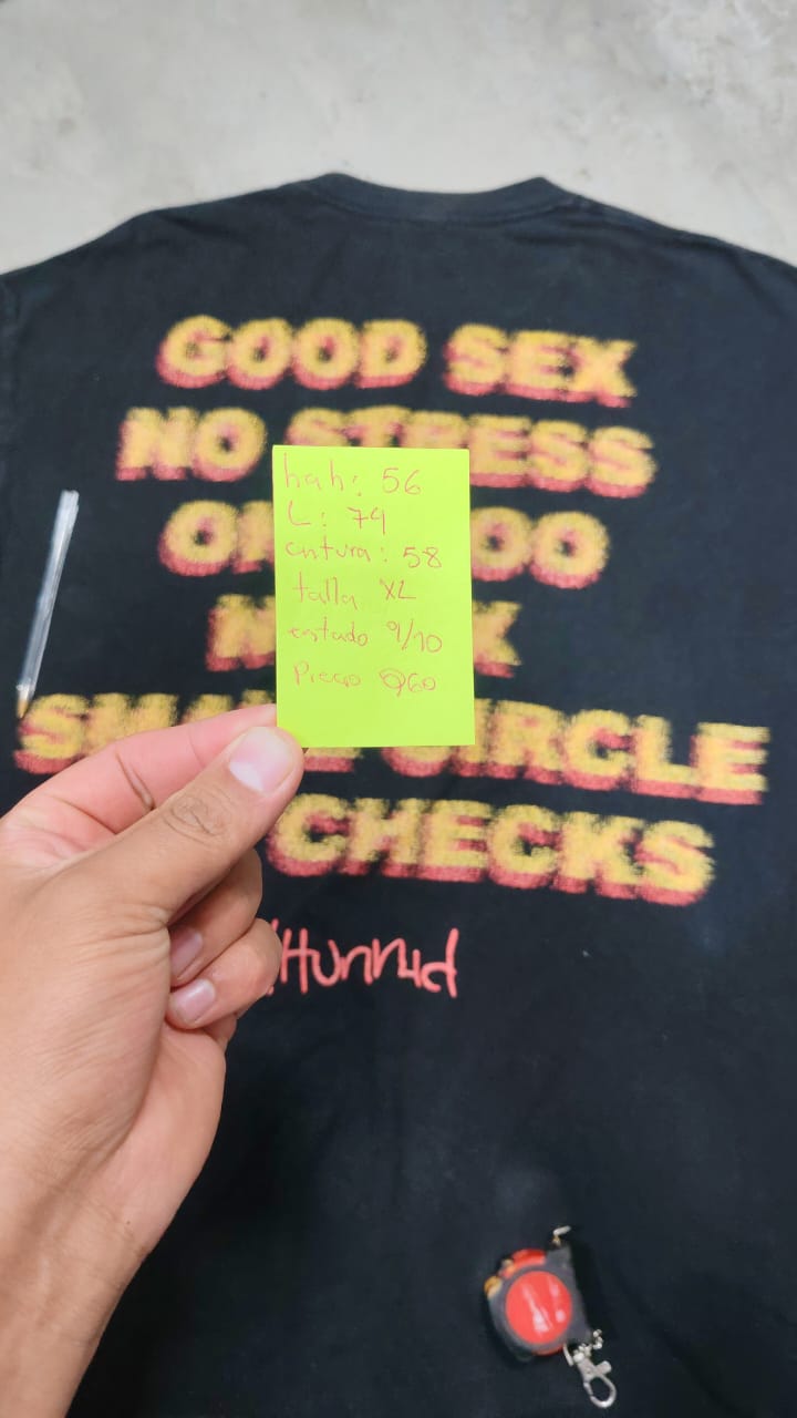 Tee 4Hunnid Negro — Talla XL