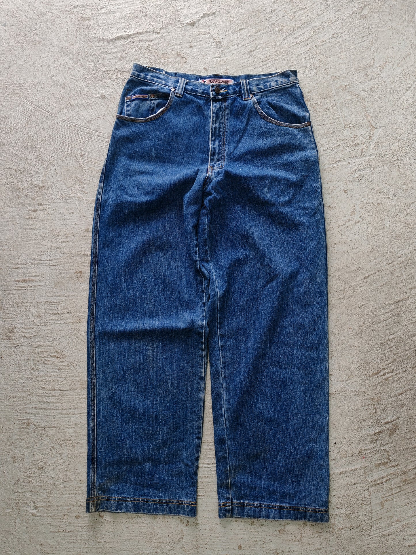 Pantalón Baggy Bayside Jeans — Azul Claro 34x32