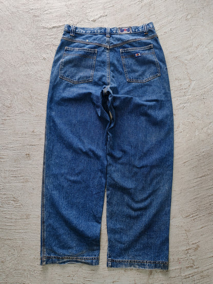 Pantalón Baggy Bayside Jeans — Azul Claro 34x32