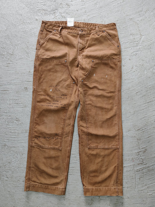 Pantalón Carhartt Doble Rodilla — Beige 36x32 Loose Fit