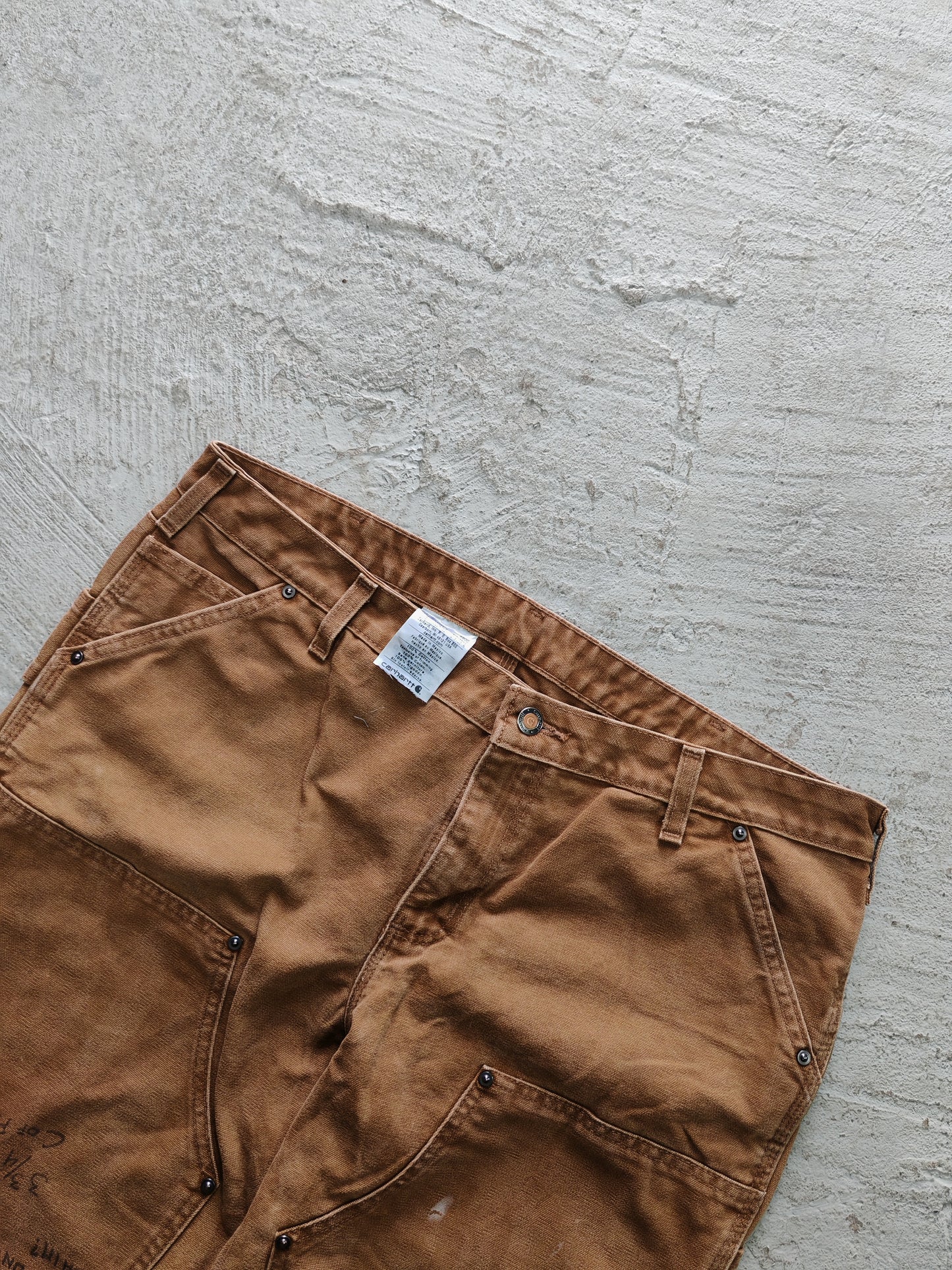 Pantalón Carhartt Doble Rodilla — Beige 36x32 Loose Fit