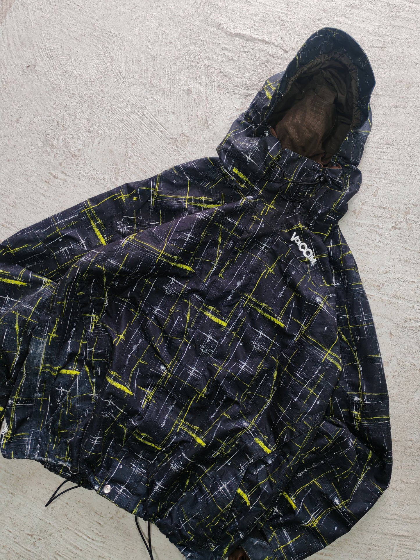 Jacket Volcom Snowboard con Capucha — Print Geométrico XL