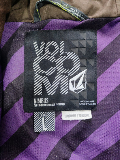 Jacket Volcom Snowboard con Capucha — Print Geométrico XL