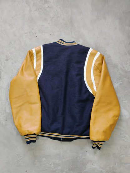Varsity Jacket Hopewell Vikings — Azul Marino/Camel XL
