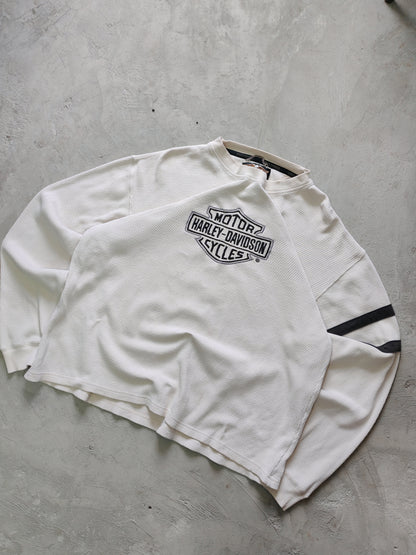 Camisa Manga Larga Harley-Davidson Térmica — Blanca Talla L