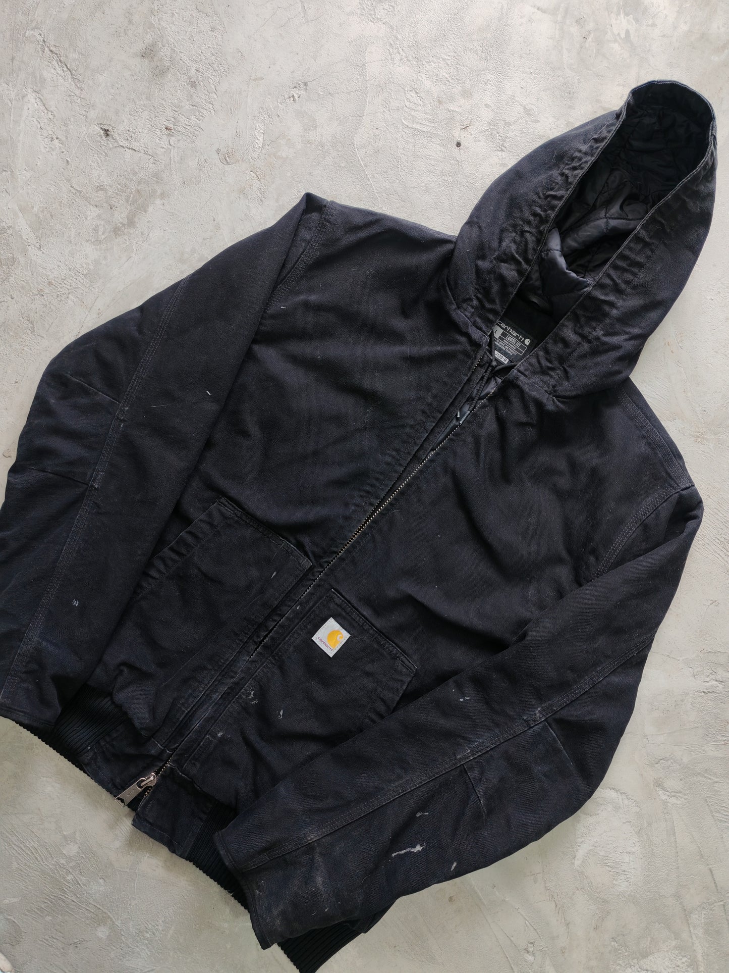 Jacket Carhartt Active Negra con Capucha — Talla L