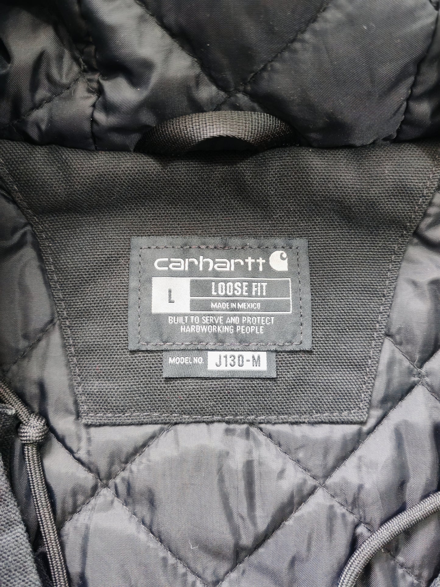 Jacket Carhartt Active Negra con Capucha — Talla L