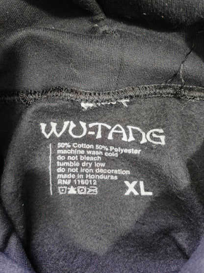 Hoodie Wu-Tang Clan — Negra Logo Amarillo Talla L