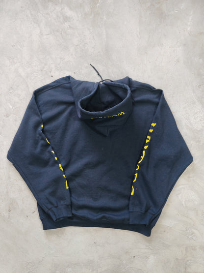 Hoodie Wu-Tang Clan — Negra Logo Amarillo Talla L
