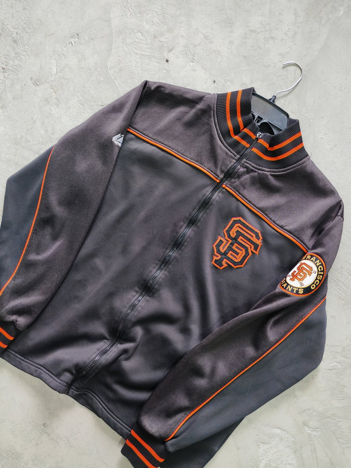 Track Jacket SF Giants Majestic MLB — Negro/Naranja Talla L