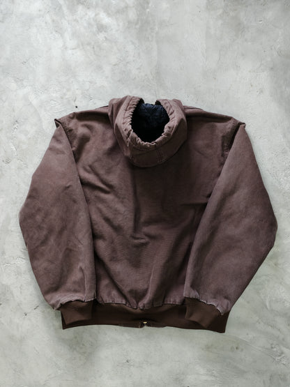 Jacket Carhartt Active Canvas Marrón con Capucha — Talla L