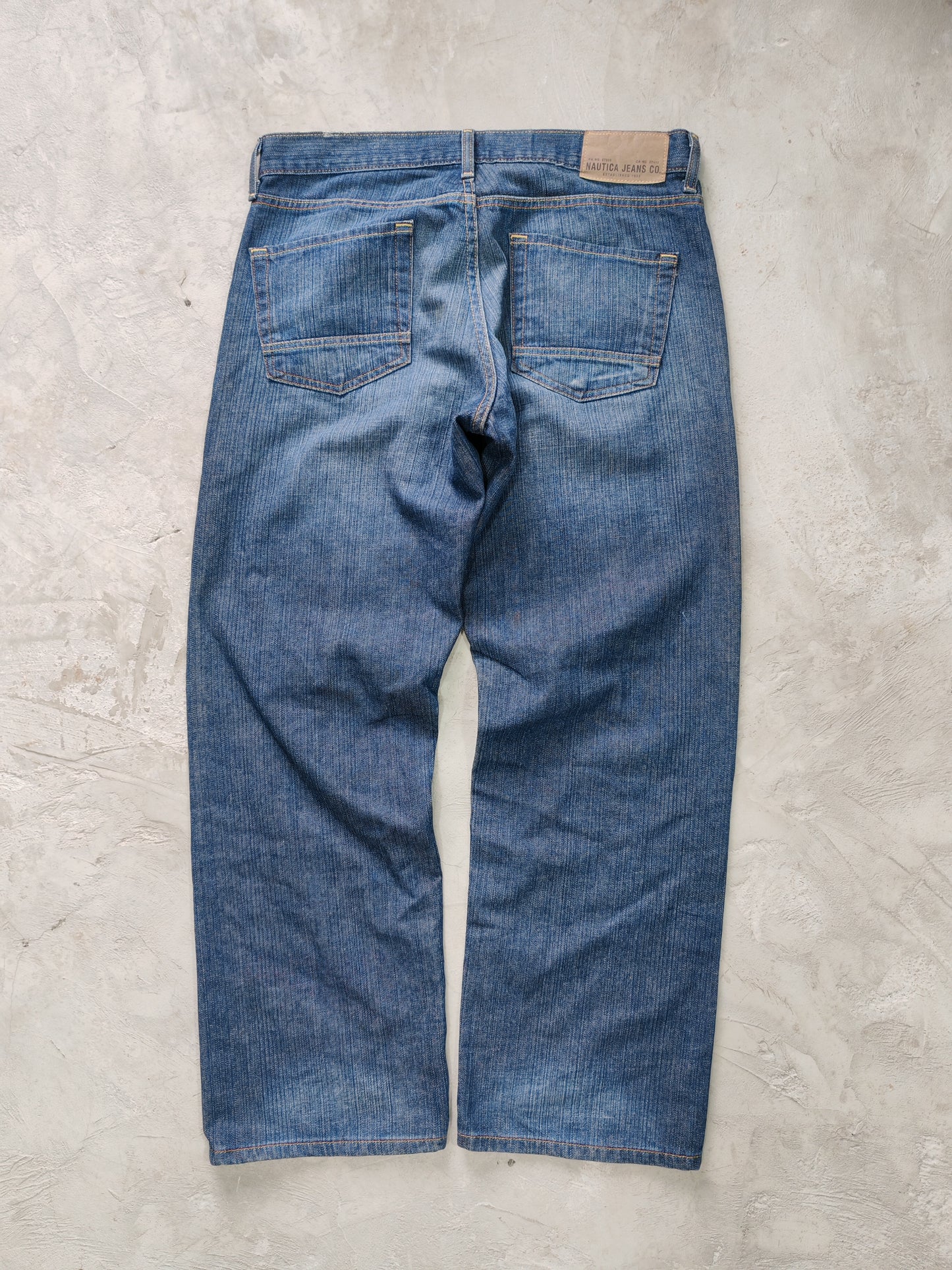 Jeans Nautica Jeans Co. Loose Fit Azul Medio — Talla 33x30
