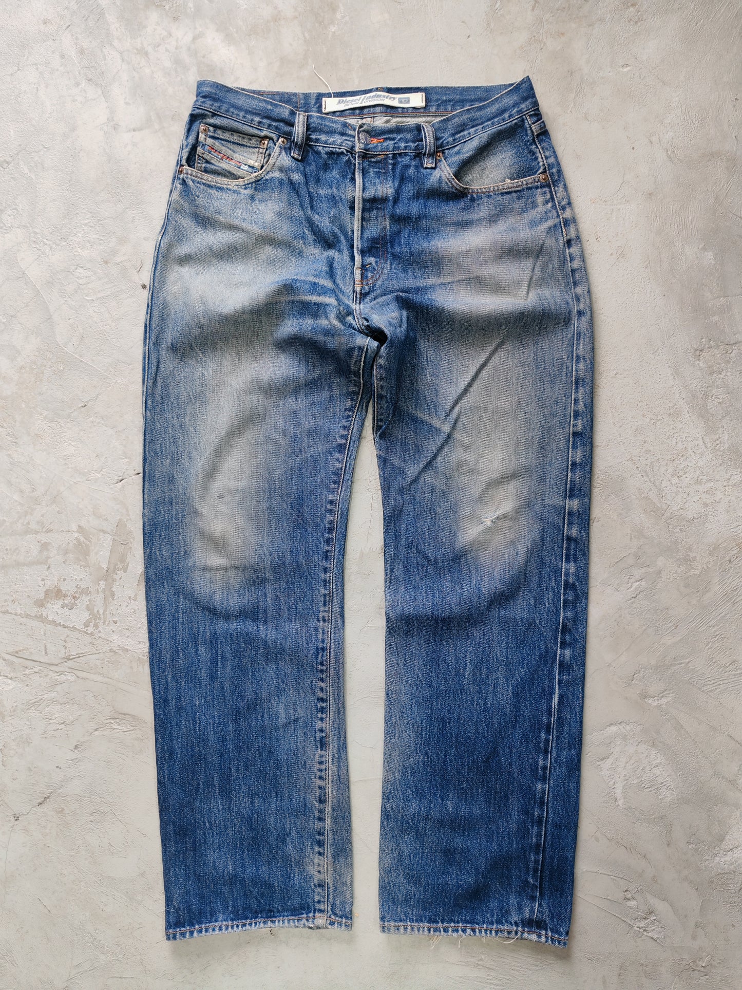 Jeans Diesel Industry Straight Azul Medio — Talla 36x32