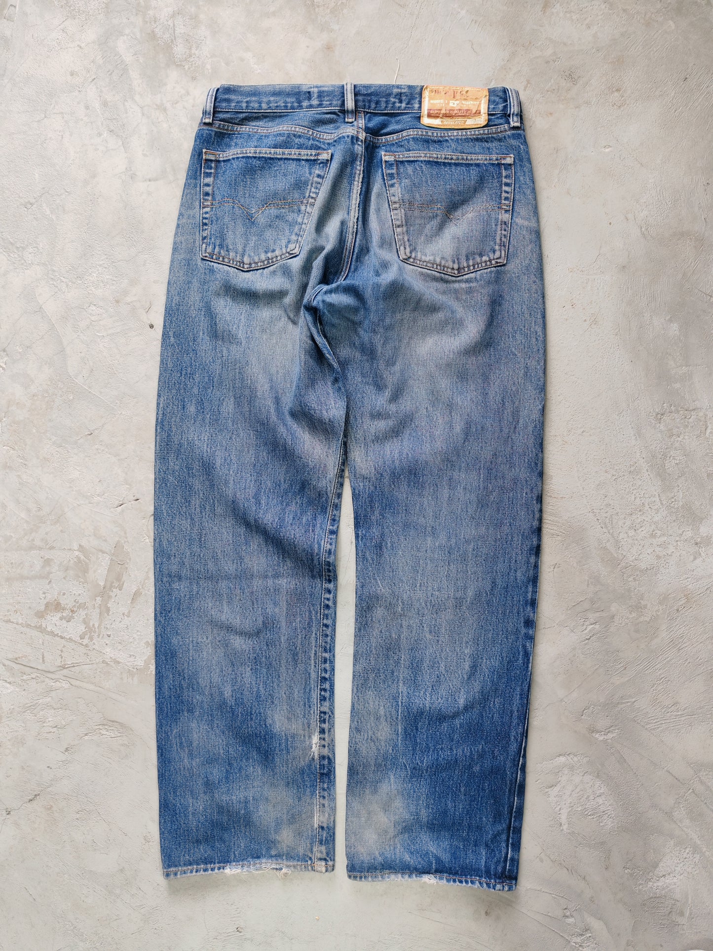 Jeans Diesel Industry Straight Azul Medio — Talla 36x32