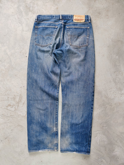 Jeans Diesel Industry Straight Azul Medio — Talla 36x32