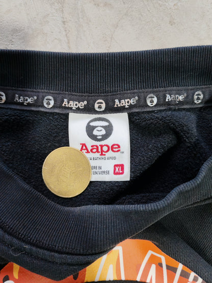 Crewneck AAPE LA Ape Negro - Talla L