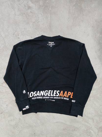 Crewneck AAPE LA Ape Negro - Talla L