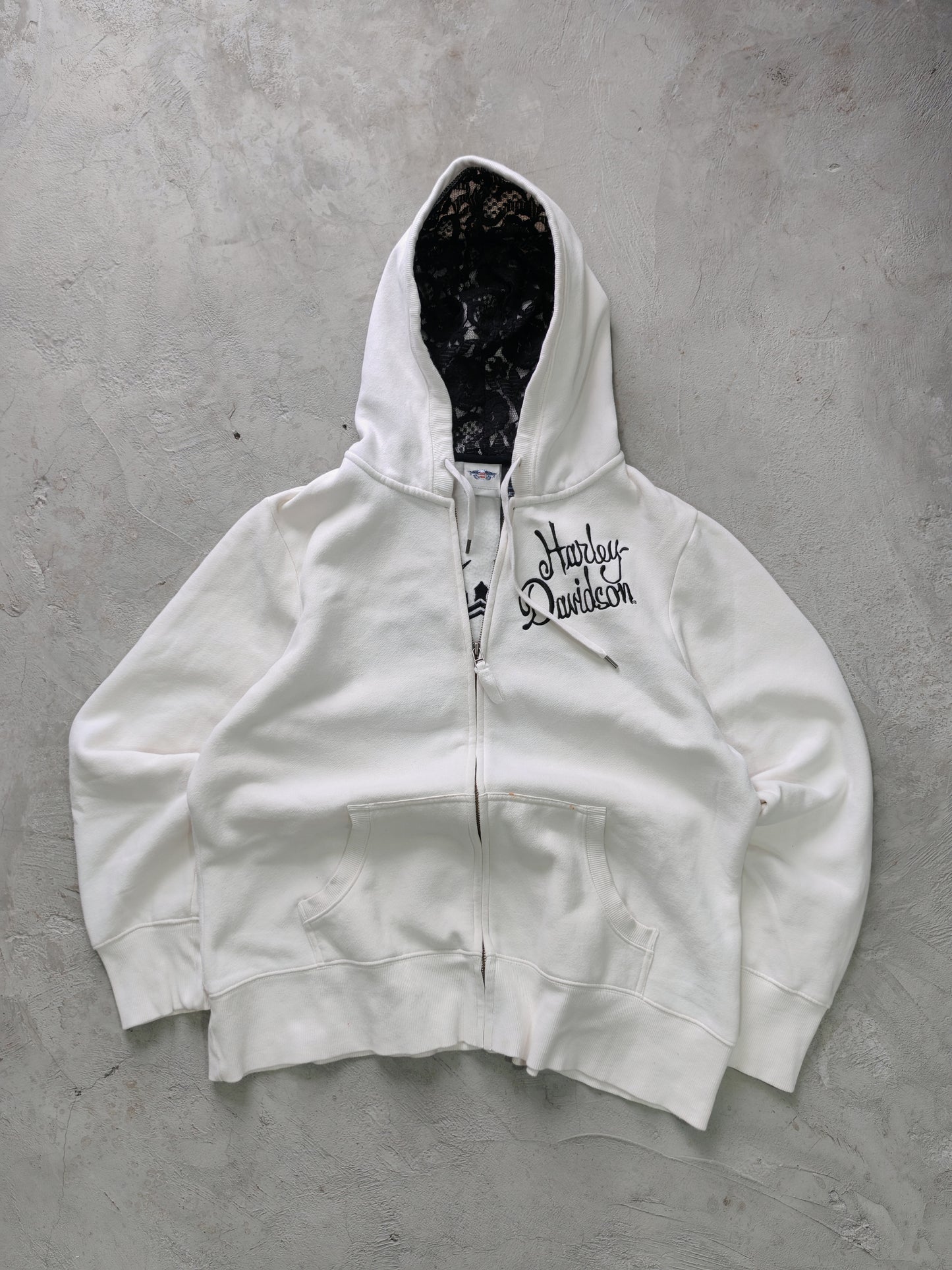 Zip Hoodie Harley-Davidson Blanca Talla L