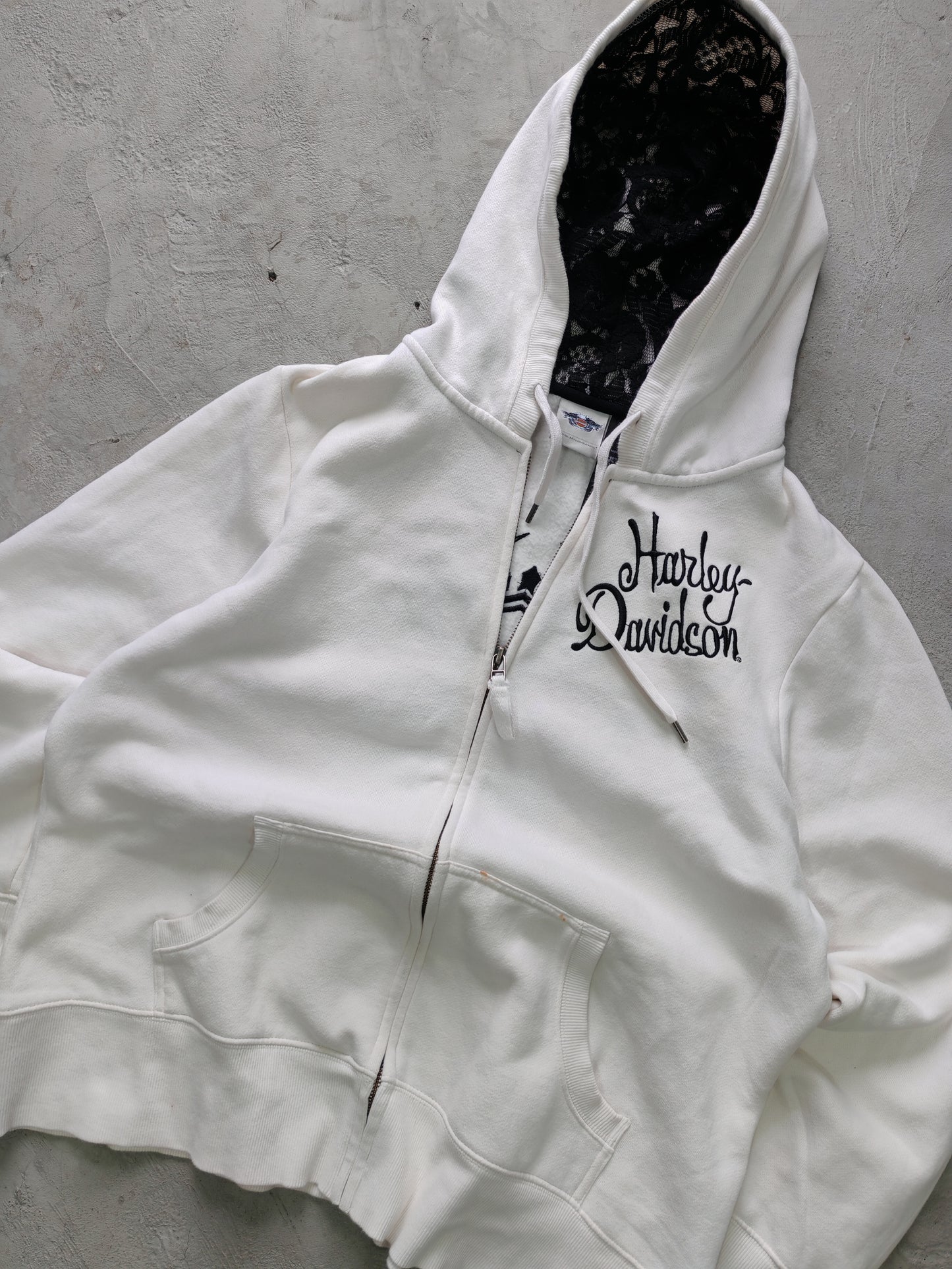 Zip Hoodie Harley-Davidson Blanca Talla L