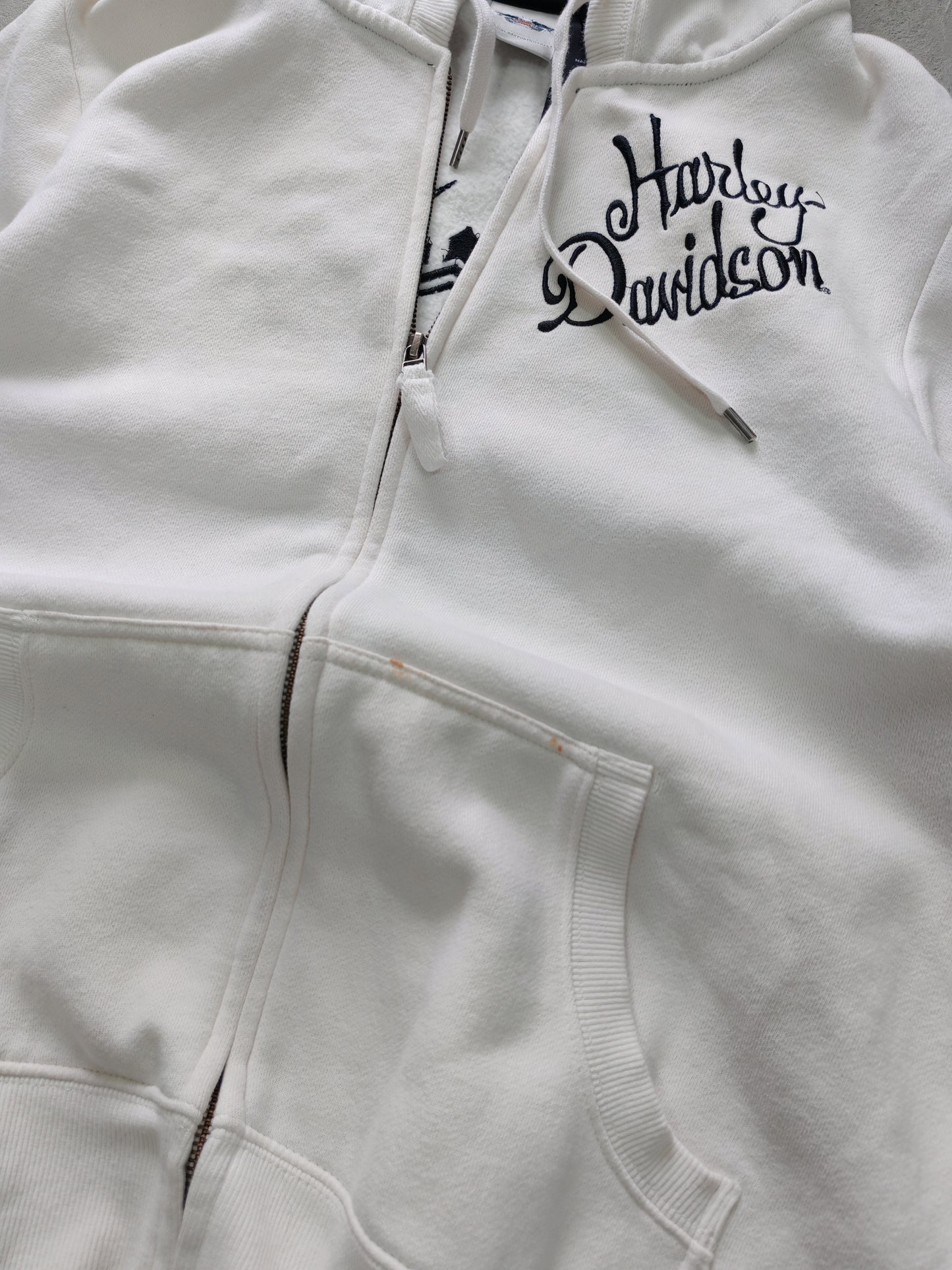 Zip Hoodie Harley-Davidson Blanca Talla L