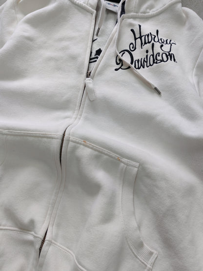 Zip Hoodie Harley-Davidson Blanca Talla L