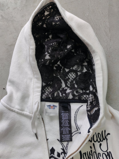 Zip Hoodie Harley-Davidson Blanca Talla L