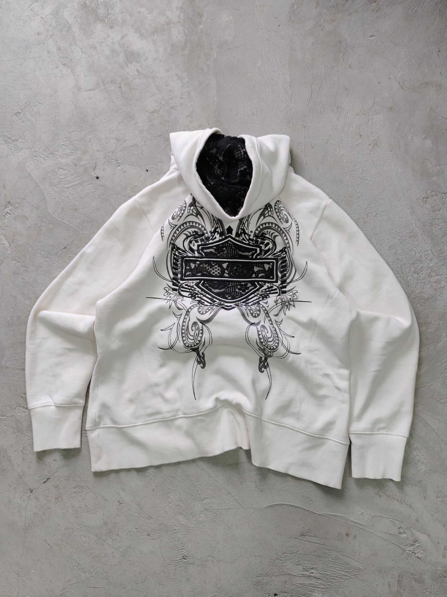 Zip Hoodie Harley-Davidson Blanca Talla L