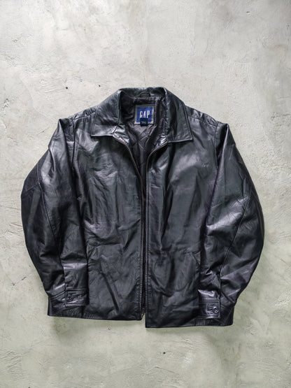 Chaqueta GAP Leather negra talla L - etiqueta interior