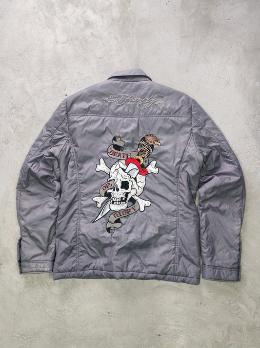 Ed Hardy Death or Glory Jacket Grey – M