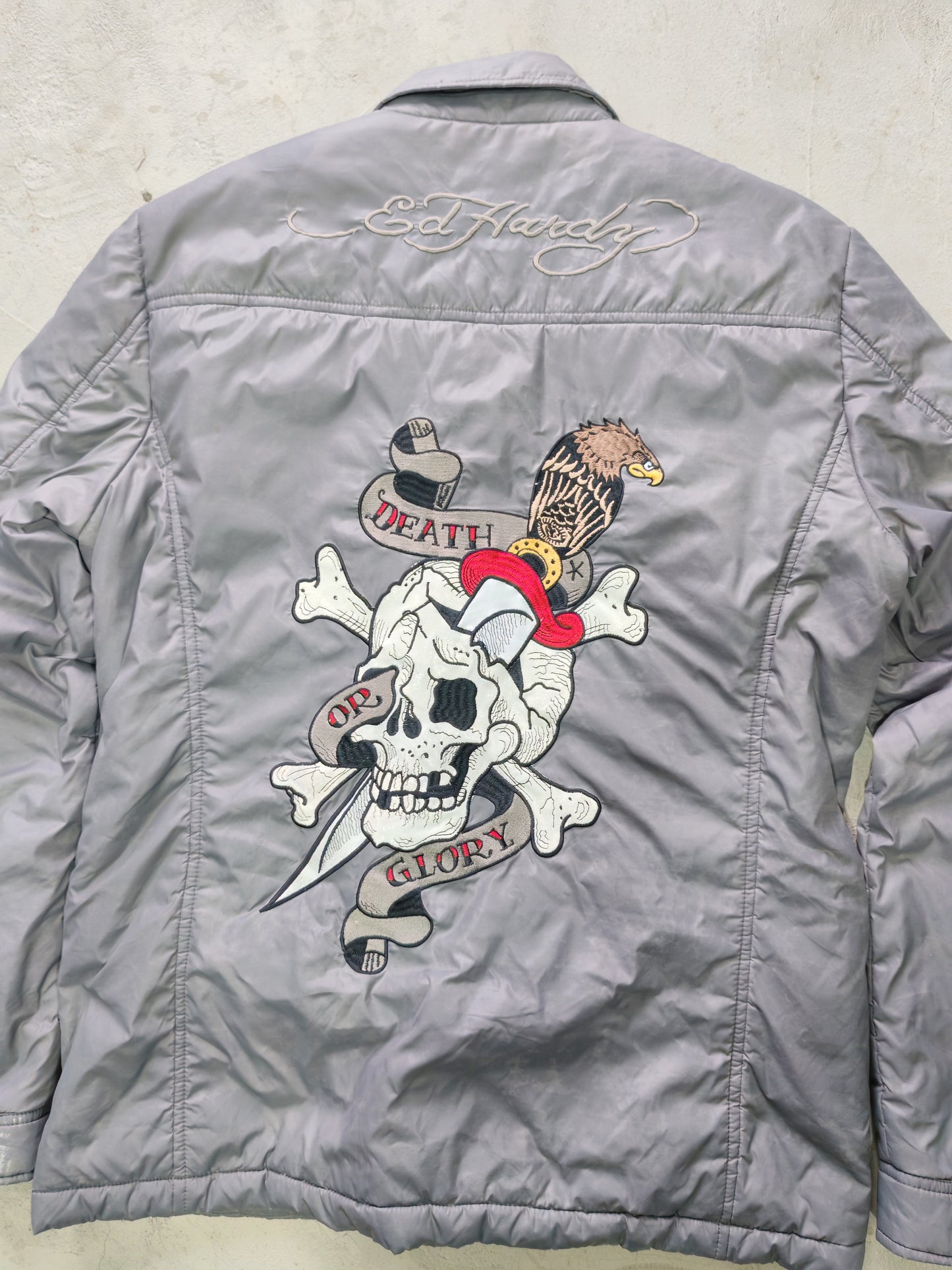 Ed Hardy Death or Glory Jacket Grey – M