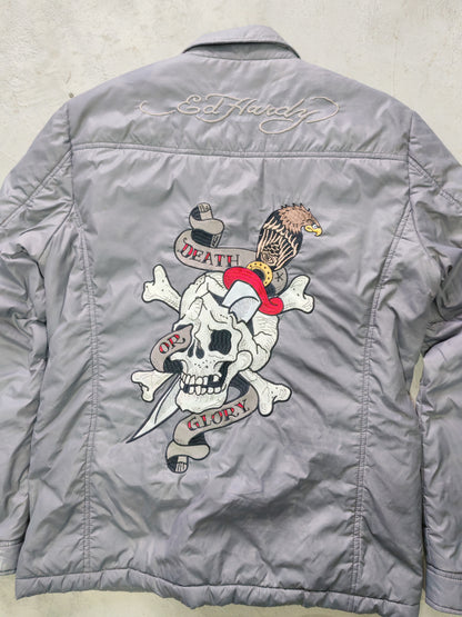 Ed Hardy Death or Glory Jacket Grey – M