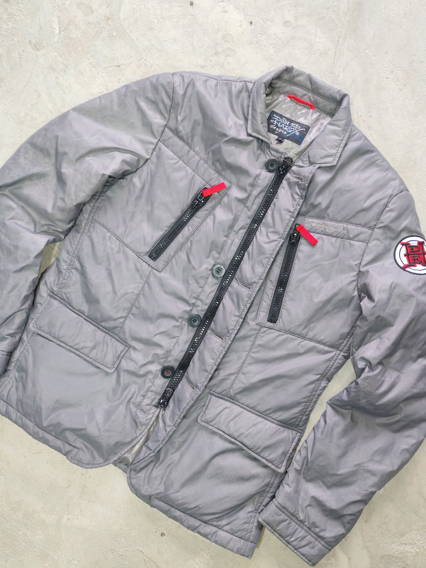 Ed Hardy Death or Glory Jacket Grey – M