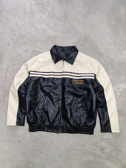 Charlotte Russe Moto Jacket Black/Cream – L