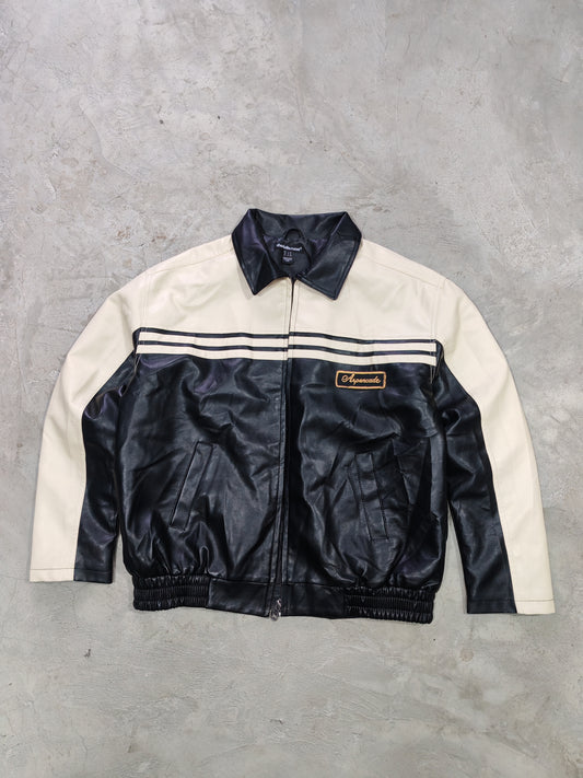 Charlotte Russe Moto Jacket Black/Cream – L