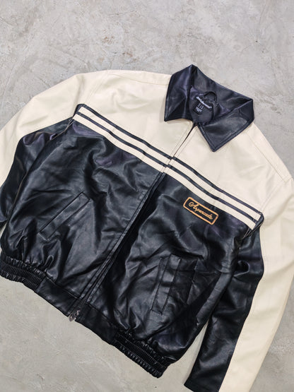 Charlotte Russe Moto Jacket Black/Cream – L
