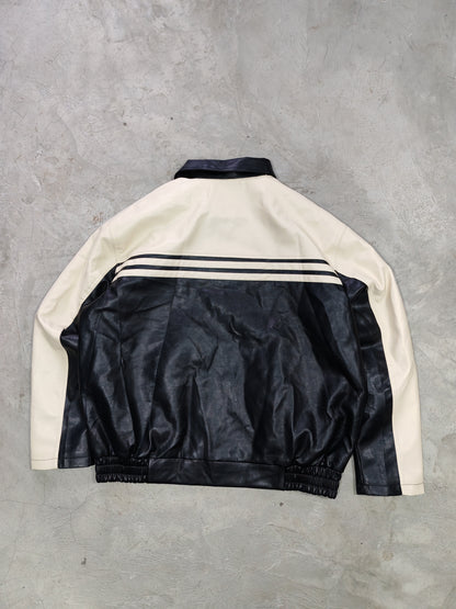 Charlotte Russe Moto Jacket Black/Cream – L