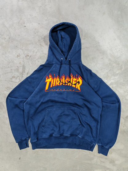 Thrasher Flame Logo Hoodie Navy – M