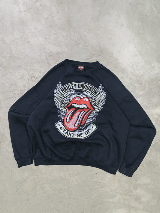 Harley-Davidson x Rolling Stones Start Me Up Crewneck Black – XL